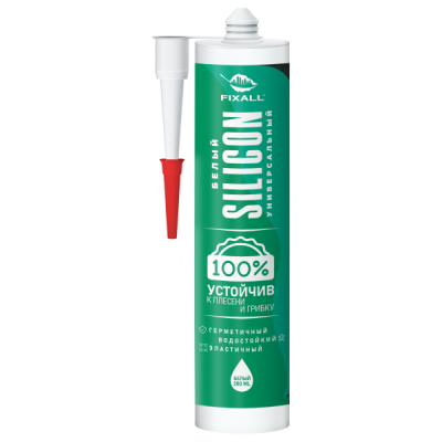 Герметик силиконовый FIXALL универсальный белый 280мл.