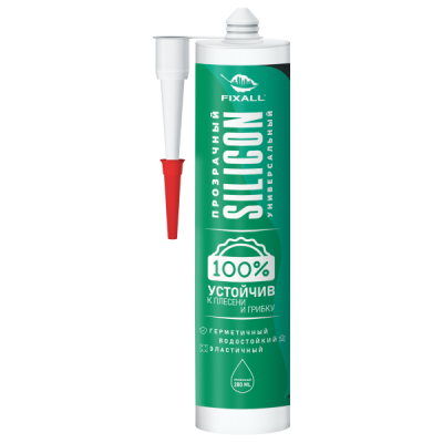 Герметик силиконовый FIXALL универсальный прозрачный 280мл.